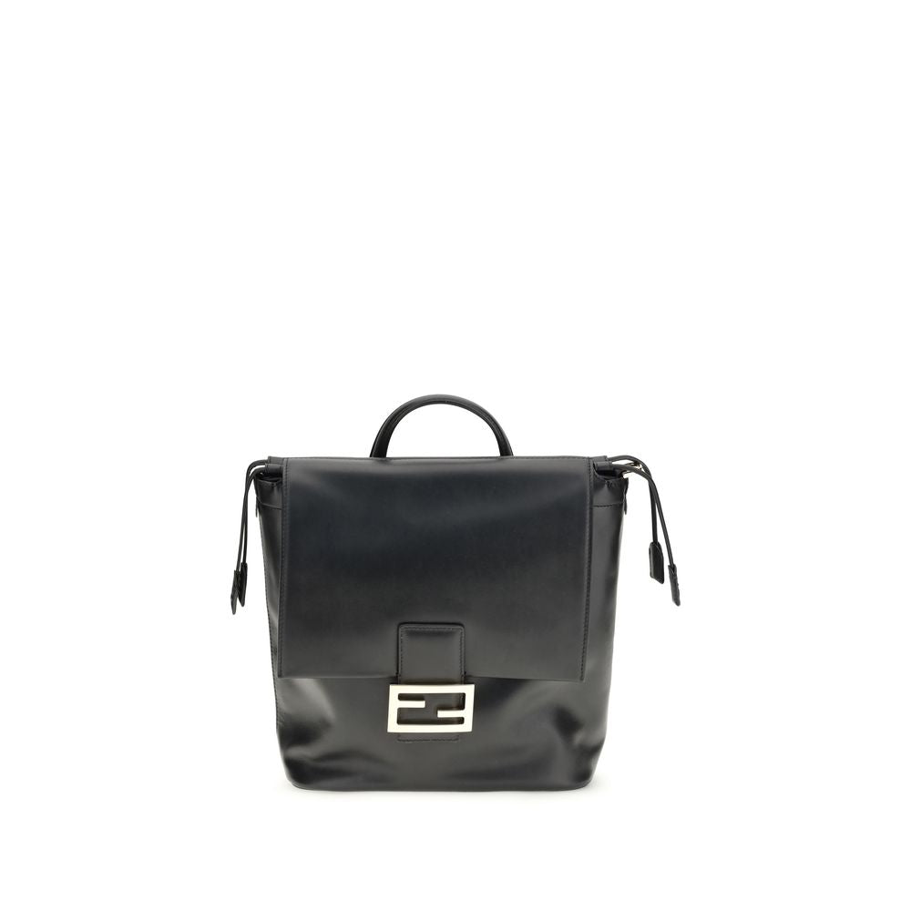 Fendi Black Calf Leather Bos Taurus Backpack Fendi