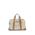 Brunello Cucinelli reistas in beige kalfsleer met afneembare schouderband Brunello Cucinelli