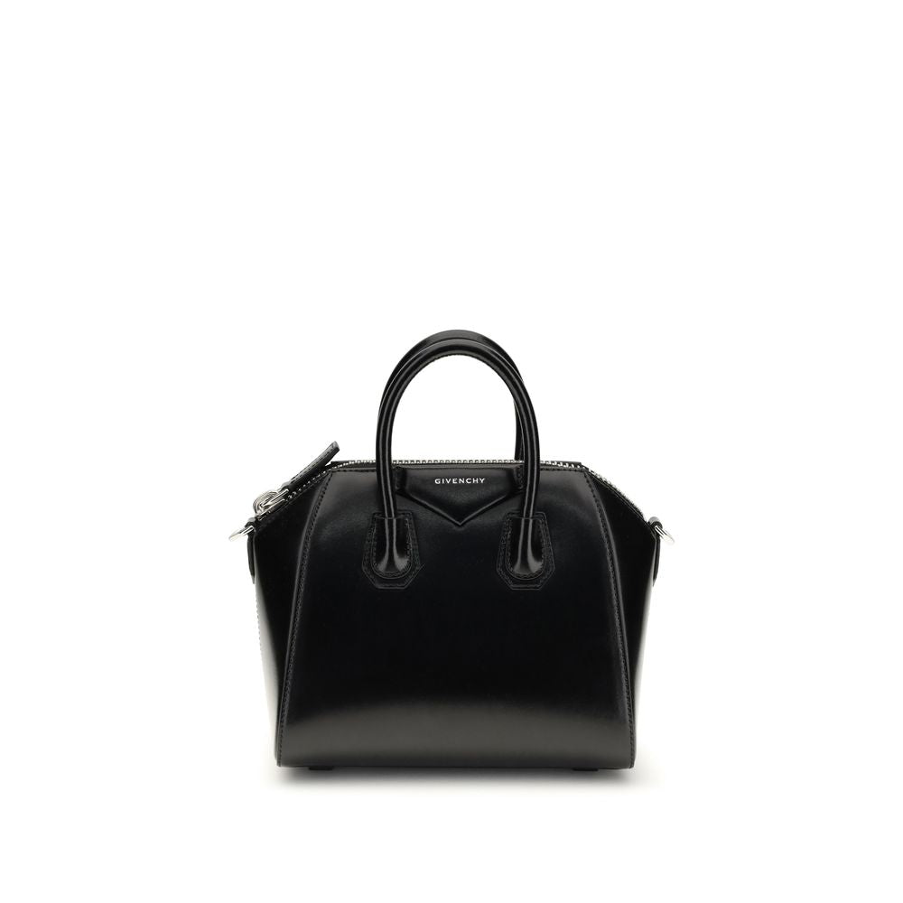Givenchy Antigona Mini handtas in zwart kalfsleer met zilverkleurige details Givenchy