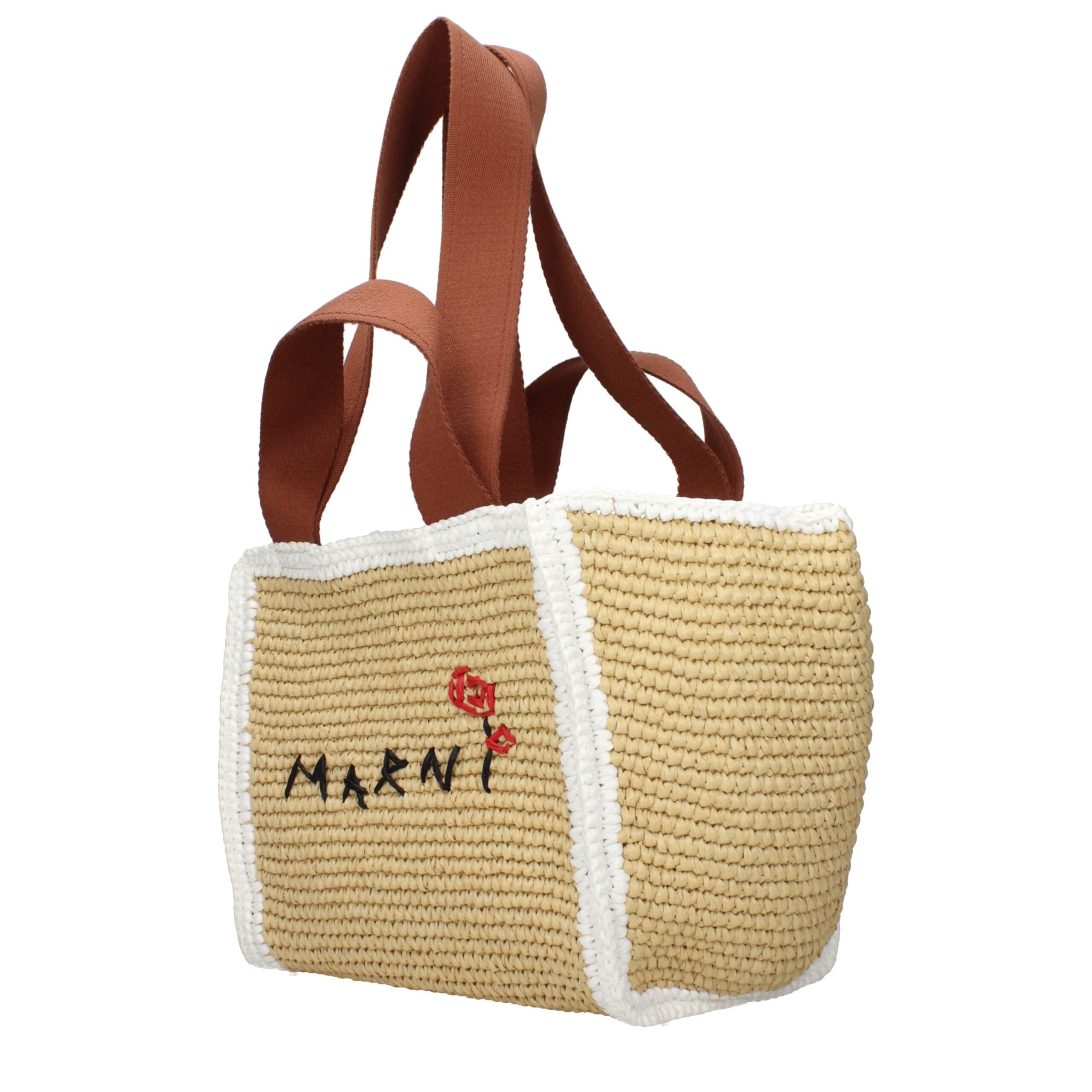 Marni handtas in beige raffia