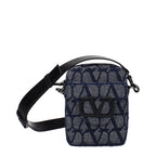 Valentino Garavani crossbodytas in blauwe stof Valentino Garavani
