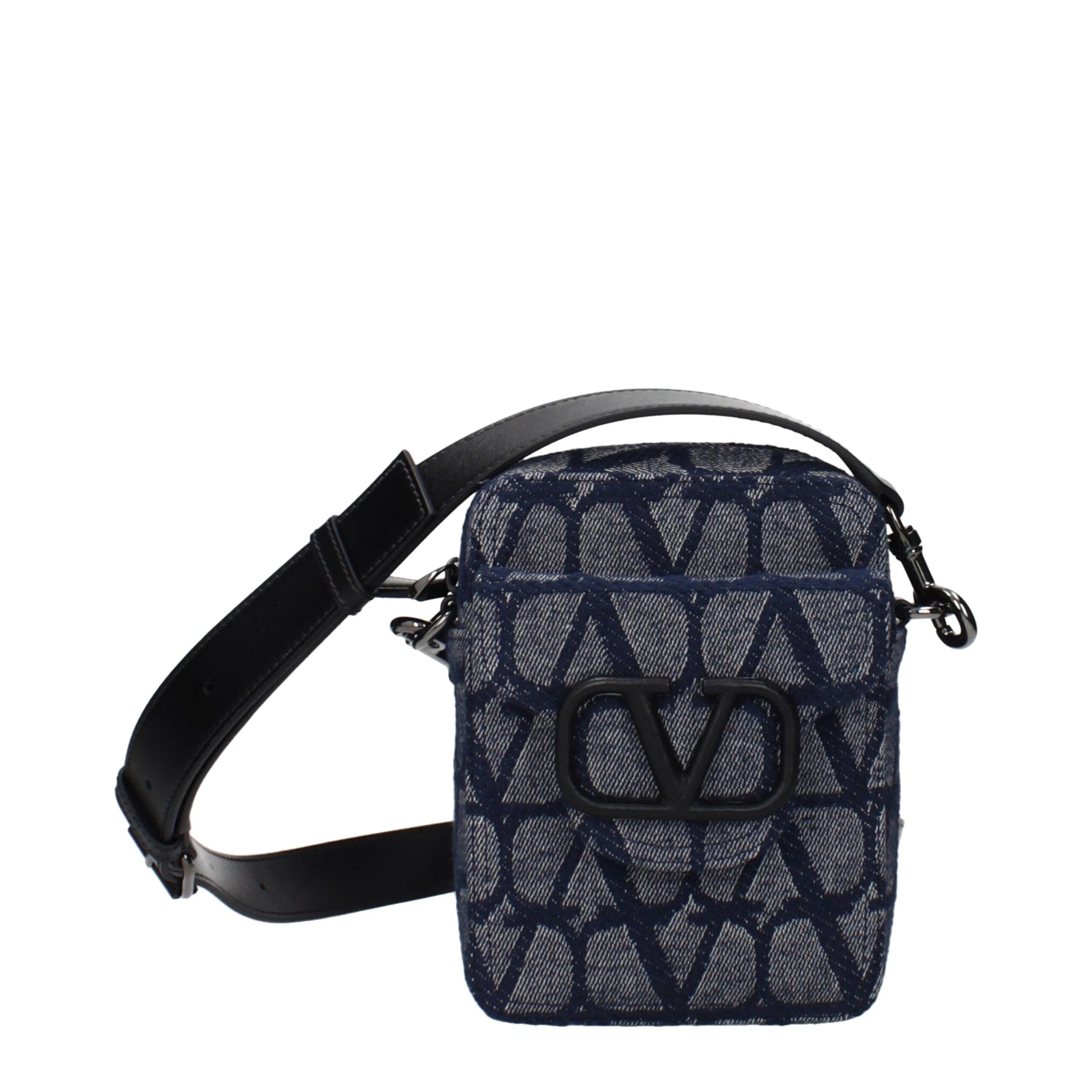 Valentino Garavani crossbodytas in blauwe stof Valentino Garavani