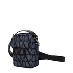 Valentino Garavani crossbodytas in blauwe stof Valentino Garavani
