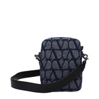 Valentino Garavani crossbodytas in blauwe stof Valentino Garavani