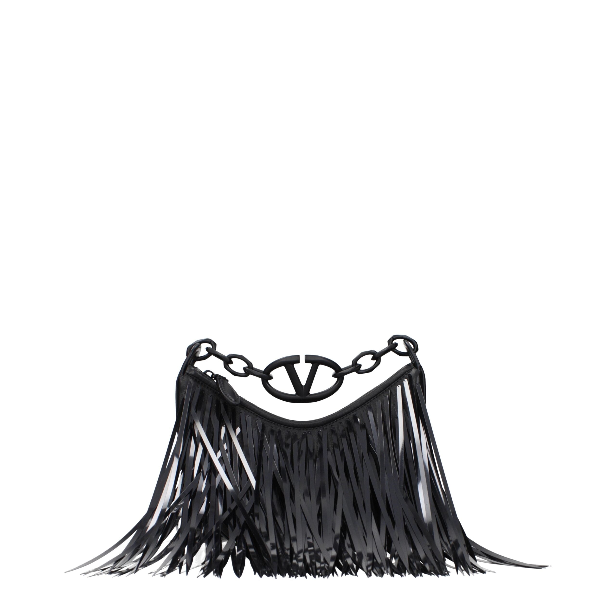 Valentino Garavani handtas in zwart leer