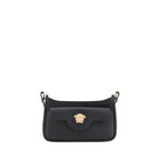 Versace Black Calf Leather Bos Taurus Shoulder Bag Versace