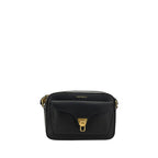 Coccinelle Black Calf Leather Bos Taurus Shoulder Bag Coccinelle
