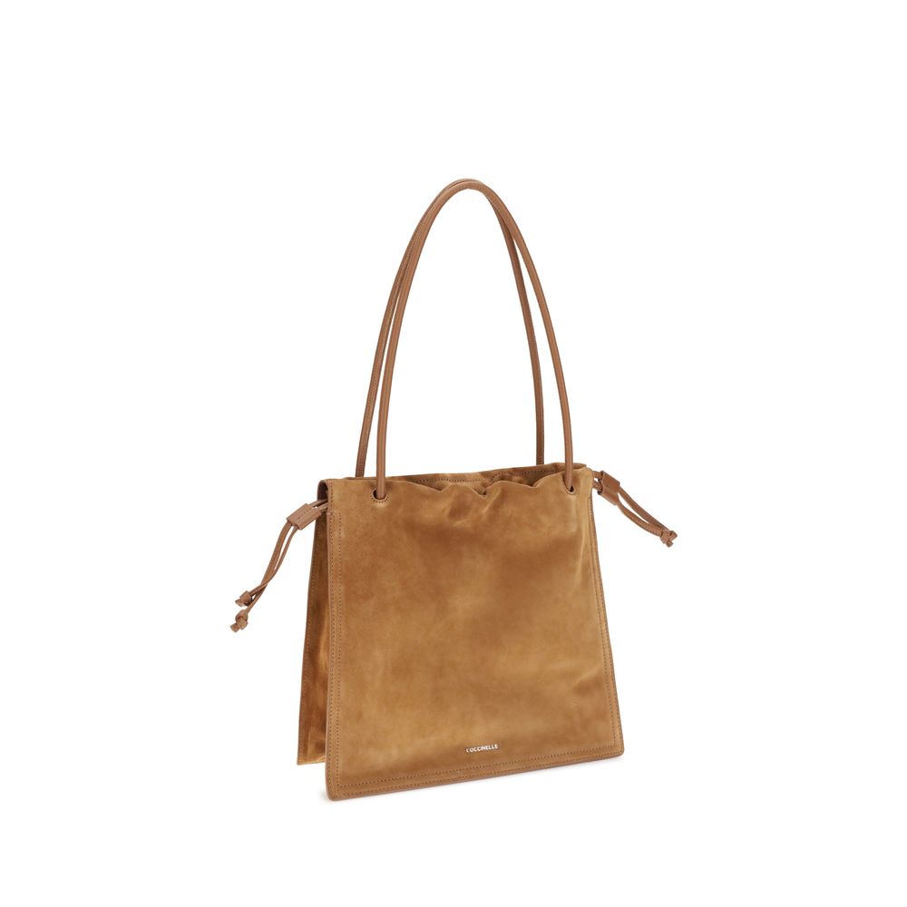 Coccinelle Beige Calf Leather Bos Taurus Handbag Coccinelle